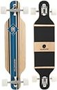 Rollercoaster Palms + Stripes The One Edition Drop Through Longboard, Stripes Blue