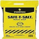 Morton Safe-T-Salt Rock Salt 25.0 LB for Snow and Ice Removal