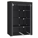 SONGMICS Portable Closet, Clothes Storage Organizer, 17.7 x 41.3 x 66.1 Inches, Black URYG085B02