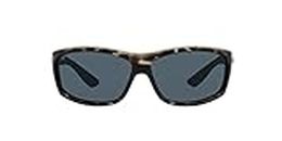 Costa Del Mar Men's Saltbreak Rectangular Sunglasses, Wetlands/Grey Polarized-580p, 65 mm