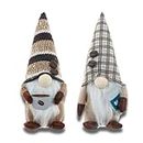 AWISBI 2 PCS Coffee Gnome Plush, Home Decorations for Coffee Bar Farmhouse Kitchen, Cute Handmade Ornaments Clearance Dwarf Swedish Elf Gift for Christmas Valentine Thanksgiving Holiday