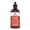 Strauss Naturals Heartdrops - Herbal Heart Support Supplement with European Mistletoe, Aged Garlic Extract 225 ml, Original Flavour, Soy Free