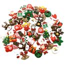 50Pcs Flatback Cabochons Christmas Resin Cell Phone Case Mixed For Kids Gift