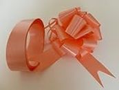Wedding Car Kit, 1 x 50mm Peach (assembled / ready made "NOT" flat packed) Pull Bow, Plus 1 x 6m of 2" Peach Florist Ribbon. The Perfect Item For Wedding Cars.