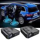 SPOBODY 2PCS Custom Car Door Lights Projector Automobile Car HD Welcome Lights Shadow Projector Lights Carbon Fiber Car Door Lights Fit for All Cars (Customized Images/Text, 2)