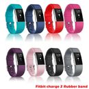For Fitbit Charge 2 Rubber Band Replacement Silicone Strap Wristband Bracelet