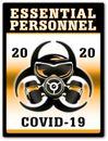 2 Essential Personnel 19 Covid Sticker - Office Retail Store Business Decal Sign