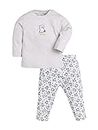 BABY GO 0-6M,6-12M,12-18M,18-24M Full Sleeves 100% Pure Cotton Clothing Set for Baby Girls, White, 18 Months-24 Months