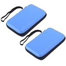 2Pcs Carrying Case for Protective Case EVA Protective Case for 3ds XL Game Console (Blue)