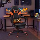 Computer Gaming Chair with Massage Function Ergonomic Racing Desk Chair Footrest