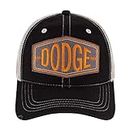 Dodge Trucker Hat, Vintage Logo Adjustable Snapback Baseball Cap with Curved Brim, Black, One Size, Black, One Size