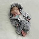 JIZHI Reborn Puppe Junge - 17-Zoll handgefertigt waschbar weichen Vinyl Körper, Baby Sieht aus wie EIN echtes Baby