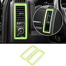 RT-TCZ Air Conditioning Vents Trim Cover ABS Interior Accessories Air Outlets Trim Cover for Dodge RAM 2010-2017 Green 2 PCS