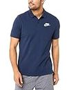 Nike Men's Sportswear Matchup Jersey Polo Shirt, Navy/White, Medium