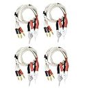Lrocaoai 4 Pair Insulated Banana Plug Clips Cable Low Resistance LCR Clip Probe Leads Test Meter Terminal Kelvin New