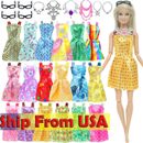 30 Pack 1/6 Doll Accessories For Barbie Doll Clothes Gown Outfits For Baby Girls