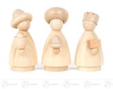 Nativities and Accessories Holy Three Kings Natural H = Ca 7 CM New Ore