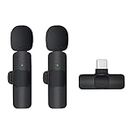 Shenzhi Tech Wireless Lavalier Microphone for USB C Smartphone, Plug and Play Mini Mic for YouTube TikTok Live Streaming Gaming Recording Auto Noise Reduction (USB C 2)