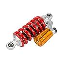 Single Motorcycle Shock Absorber 9.4"/240mm Possbay Round Universal Replacement Rear Suspension Strut Center Shock Absorber Eye Diameter 10mm Red