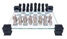 Dragon Chess Set 43cm Corner Towers Raised Fantasy Nemesis Now