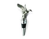 Vagabond House Pewter Flying Duck Bottle Stopper Wine Topper Silicone Saver Artisan Designer Handcrafted - Gift Boxed 5.5 inch Tall
