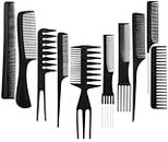 Rsentera 10 Piece Hair Stylists Professional Styling Comb Set Variety Pack Great for All Hair Types & Styles
