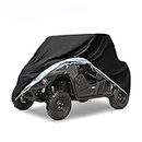NEVERLAND UTV Covers, Side by Side Cover Waterproof 300D Heavy Duty Outdoor Storage Waterproof Black Compatible with Honda Pioneer Polaris Ranger Protection 114.17"x 59.06"x 74.80"(290x150x190 cm)