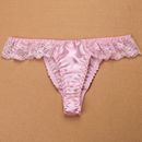Bragas de bikinis 100 % seda para niñas talla 6-12 rosa knickers