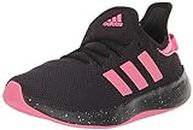 adidas Womens Cloudfoam Pure SPW Sneaker, Black/Pink Fusion/Lucid Pink, 5 US