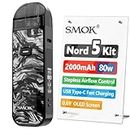SMOK Nord 5 Kit |Smok Nord 5 Pod Mod Kit 80W Vape Kit Built in 2000mAh Battery Fit 5ml Nord 5 Cartridge RPM 3 Mesh Coil (0.15Ω / 0.23Ω）No Nicotine