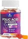 Folic Acid Gummies for Women 400mcg, Essential Support for Mom and Baby, Extra Strength Prenatal Vitamins, Chewable Folate Nutrition Supplement for Before, During, and After Pregnancy - 60 Gummies