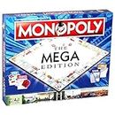 Winning Moves Mega Monopoly, an upgrade on the classic game board with 12 extra spaces including Downing Street, Saville Row and Knightsbridge, Invest in Skyscrapers, for ages 8 plus