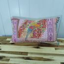 Pier 1 Imports Colorful Bohemian Bird Embroidered Decorative Throw Pillow 11 X20