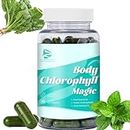 Body Chlorophyll Capsules, Body Pills for Body Odor, Body Deodorizing Supplement, Body Odor Control, Internal Deodorant, Immune & Digestion Support (1pc)