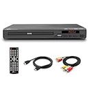 Mediasonic CD / DVD Player -Upscaling 1080P All Region DVD Players for Home with HDMI / AV Output, USB Multimedia Player Function, High Speed HDMI 2.0 & AV Cable Included (HW210AX)
