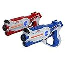 Kidzlane Infrared Laser Tag Game - Set of 2 Red / Blue - Infrared Laser Guns Indoor and Outdoor Activity. Infrared 0.9mW…