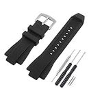 SANDEIN Watch Band Compatible with Michael Kors, Soft Silicone Rubber Replacement Wrist Strap for Michael MK8152 MK8356 Watch Straps