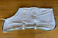 68” Scirm Sheet White With Hunter  Green Trim Horse Blanket