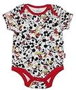 Mickey Mouse Baby Boys White all Over Print Bodysuit (24 Months)