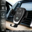 UK Automatic Clamping 30W Wireless Car Charger Fast Charging Mount Phone Holder