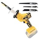 Cordless Reciprocating Saw for Dewalt 20V Battery, Powerful Sawzall with 4 Saw Blades, 0-3000 SPM, Variable Speed Trigger for Wood/Metal/PVC Cutting Replacement for DCS369B (Battery not Included)