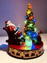 Weihnachtsbaum Weihnachtsmann Kind Geschenkbox Szene mehrfarbig LED Leuchten Dekor Ornament