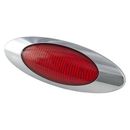 GROTE 45582 Clearance and Marker Lamp,Red,Oval