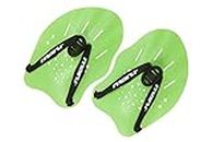 MARU Adult and Junior Swimming Hand Paddles , Equipment and Kit for Training aid in Pool, Build Strength, Easy to fit, for Novice and Professional Use, available in Green and Pink (Green, One Size)