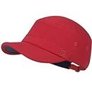 GADIEMKENSD Stretch Army cap Sport Military Style Sun Hat for Men Women Tripper cap Summer Cooling Travel Hiking Tactical Cadet Hat Dad Hats Breathable Flat Top Short Bill Corps Hat Red
