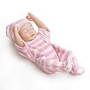 PENSON & CO. Reborn Newborn Baby Realike Doll Handmade Lifelike Silicone Vinyl Weighted Alive Doll For Toddler Gifts 10"