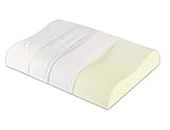 The White Willow Memory Foam Cervical Pillow for Neck, Shoulder & Spondylitis Pain Relief Orthopedic Contour Bed Pillow for Sleeping with Removable Pillow Cover (24" L x 16.5" W x 4.5" H) Green