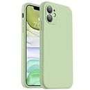 Vooii Compatible with iPhone 11 Case, Upgraded Liquid Silicone with [Square Edges] [Camera Protection] [Soft Anti-Scratch Microfiber Lining] Phone Case for iPhone 11 6.1 inch - Matcha