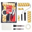 ProDec 11 pc Professional Home Decorating Kit, Paint Rollers & Tray Set with Paint Brushes, Dust Sheet, Masking Tape - Roller Sets for Painting Walls & Ceilings with Emulsion, Mini Roller for Emulsion