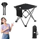 EAZY WAYZ Portable Folding Chair-Compact Camping Stool for Outdoor Sports Events, Walking, Hiking, Fishing and Trips-Lightweight Lawn Relaxing Seat with Carry Bag (Black, 14x14x15.5)